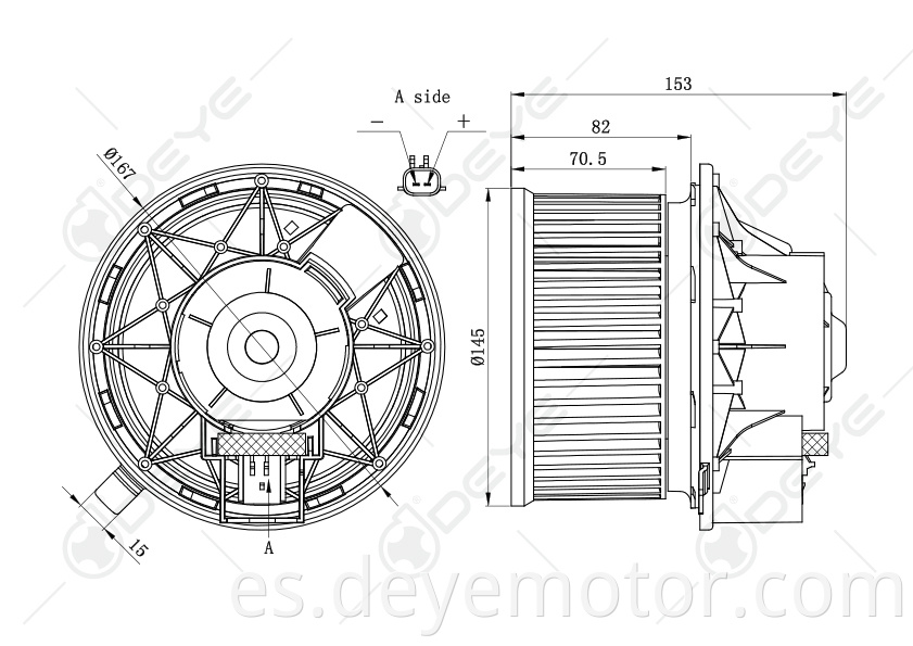 5066553AA motor vendedor caliente del ventilador del aire acondicionado del coche para GM JEEP LIBERTY WRANGLER